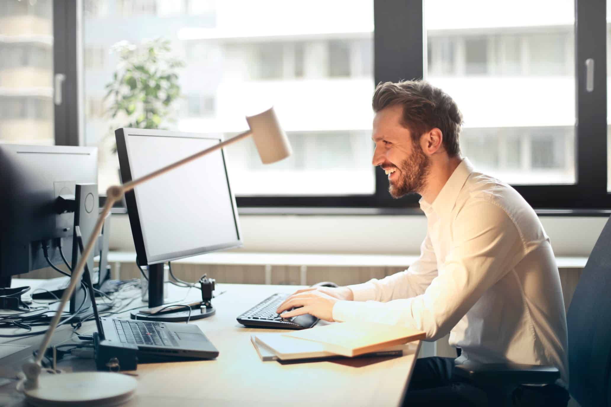 Professional Working on a Computer