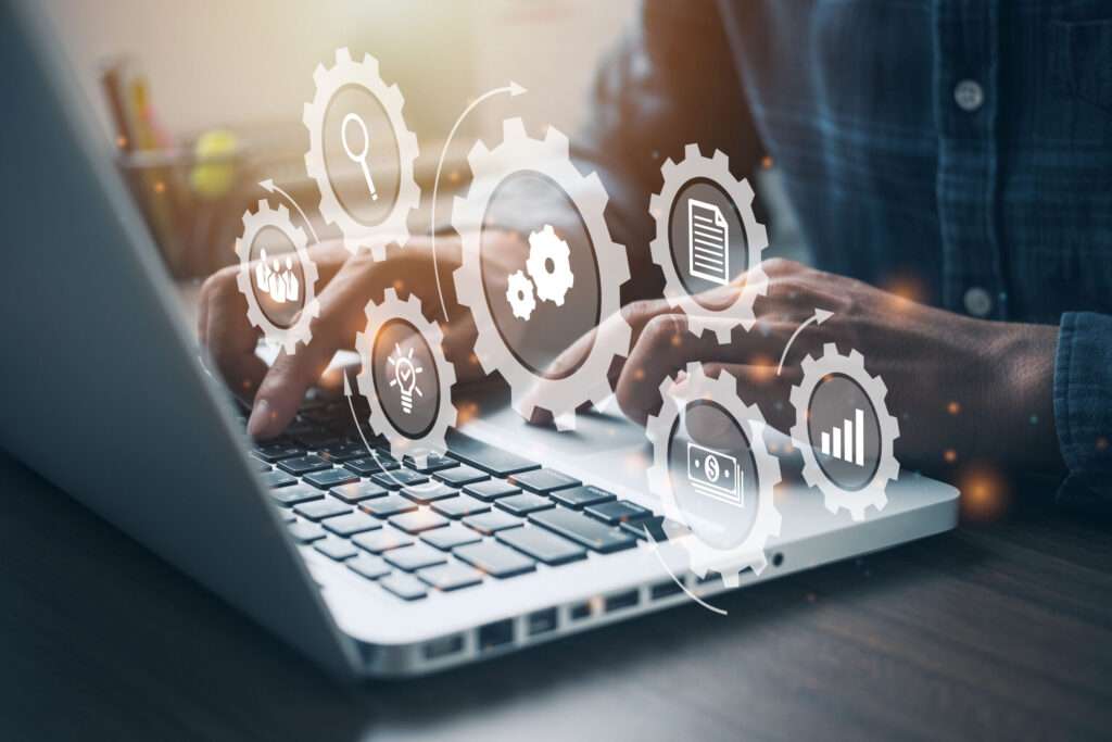 Streamlining Epic Workflows with ShieldHQ Technology 1 person working computer automation software technology process system business concept scaled 1