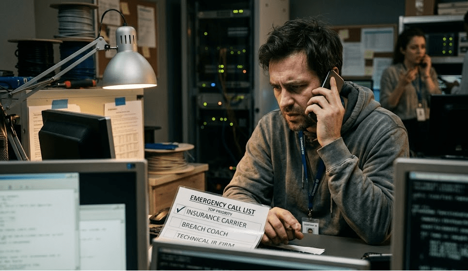 Emergency Ransomware Help vs. Calling Insurance Provider First: What to Do 2 Technical Call Covers