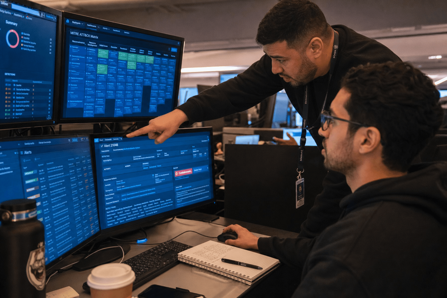 Best Managed Detection and Response Providers for Mid-Size Businesses 1 SOC Analyst Monitoring MDR Threat Dashboard