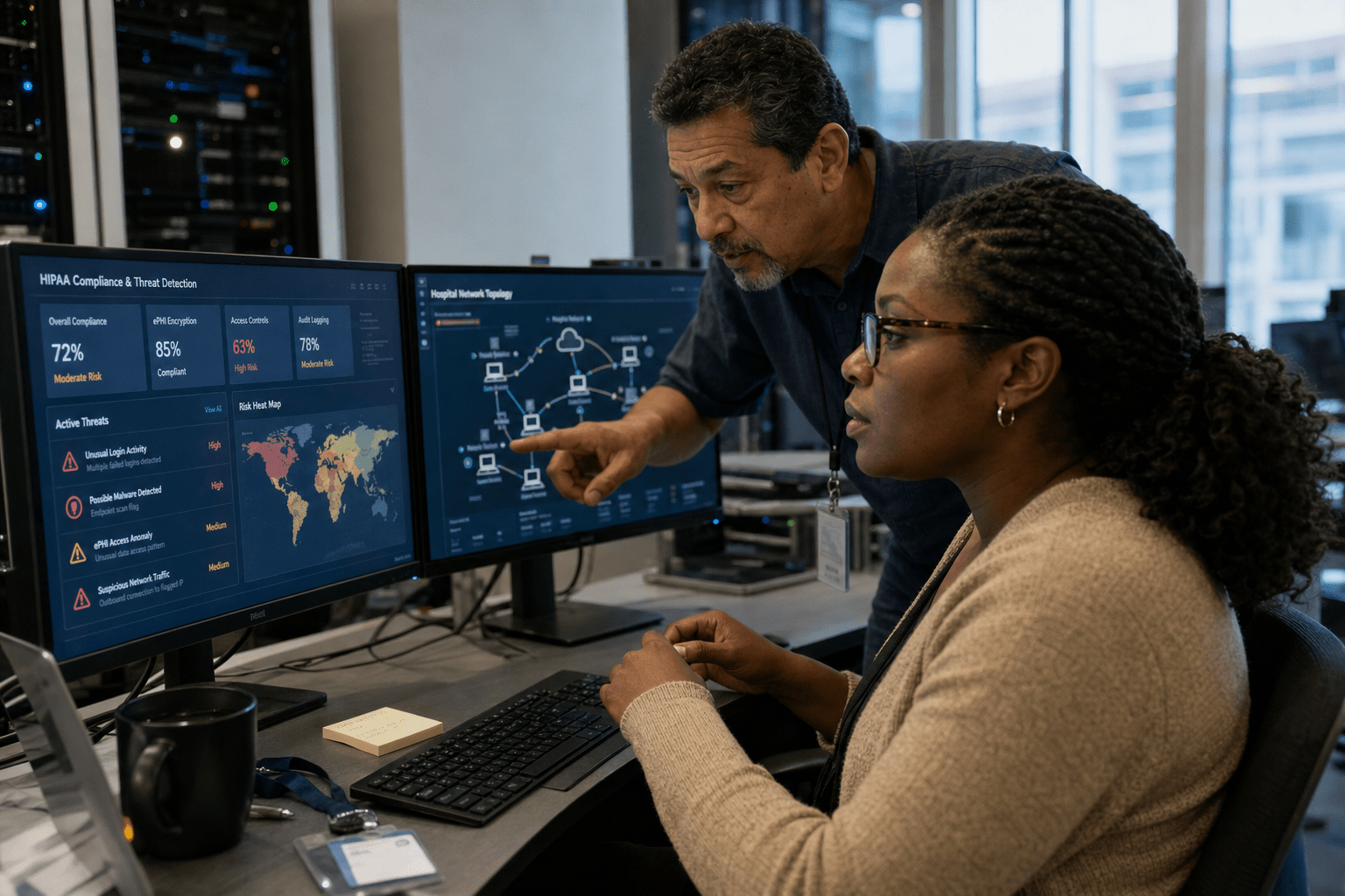 Best Cybersecurity Companies for Healthcare Organizations in North Carolina 1 Healthcare cybersecurity analyst protecting patient data North Carolina