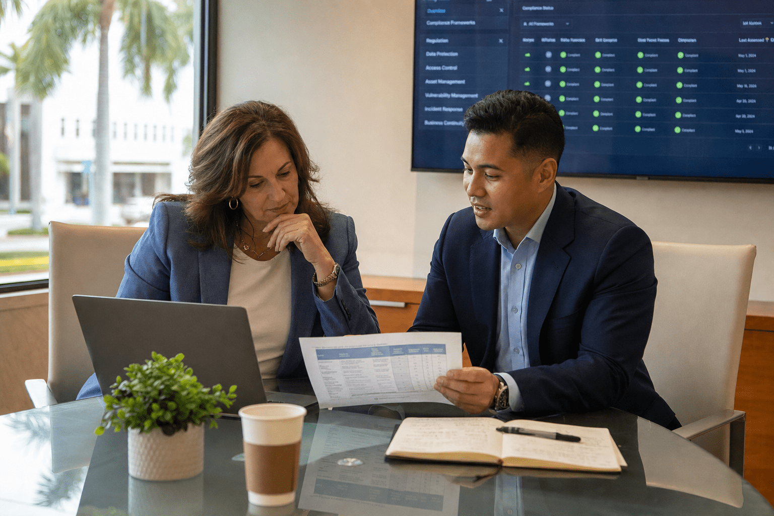 Best Managed IT Service Providers for Financial Firms in Florida 1 Financial firm team evaluating managed IT providers Florida