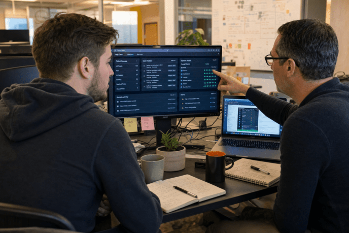 Co-Managed IT Team Working Together