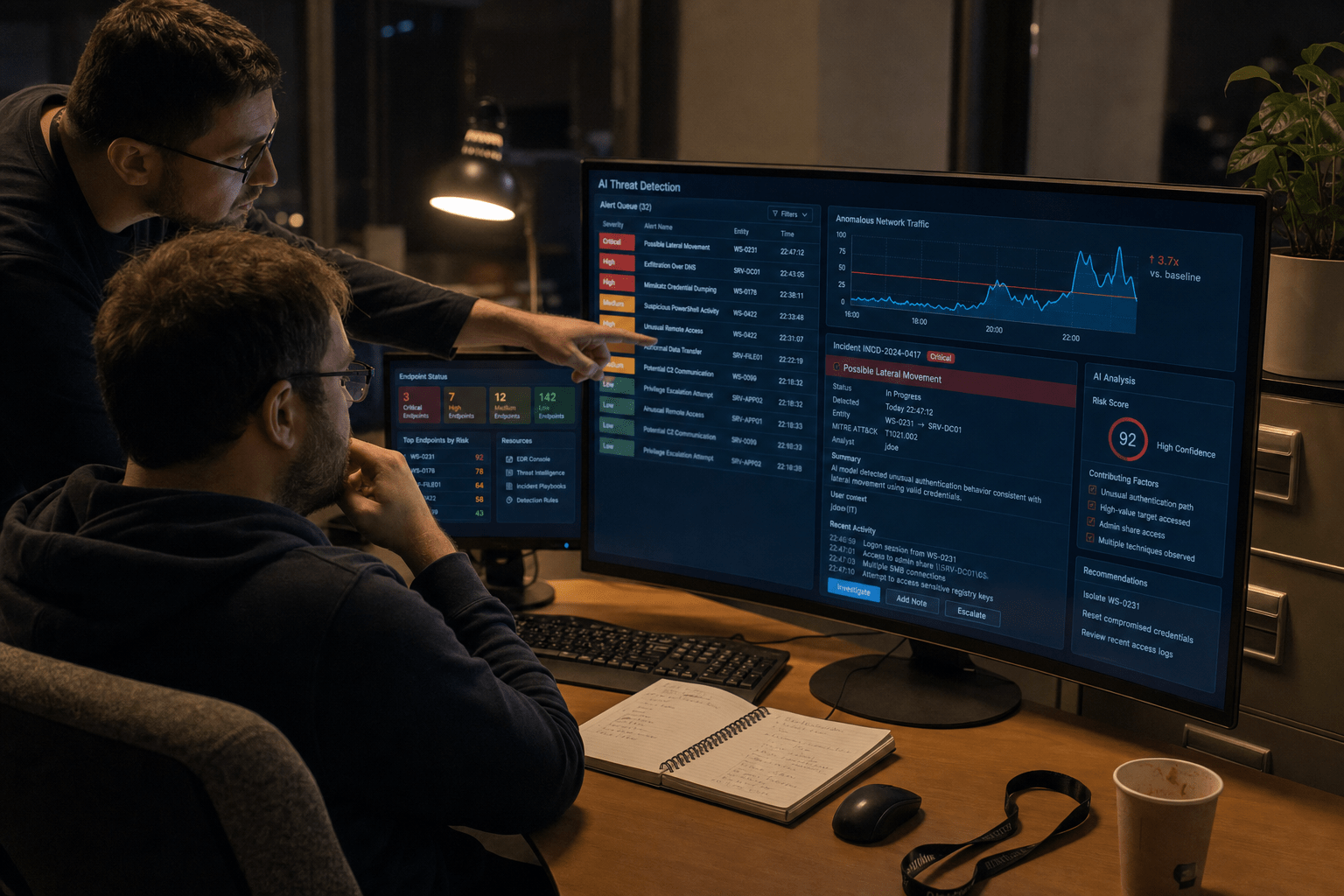 7 Risks of AI in Cybersecurity Operations SMBs Miss in 2026 1 AI in Cybersecurity Operations Dashboard