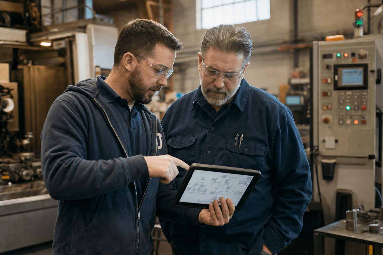 Best Cybersecurity Companies for Manufacturers in New Jersey 1 Engineer securing New Jersey manufacturing plant network