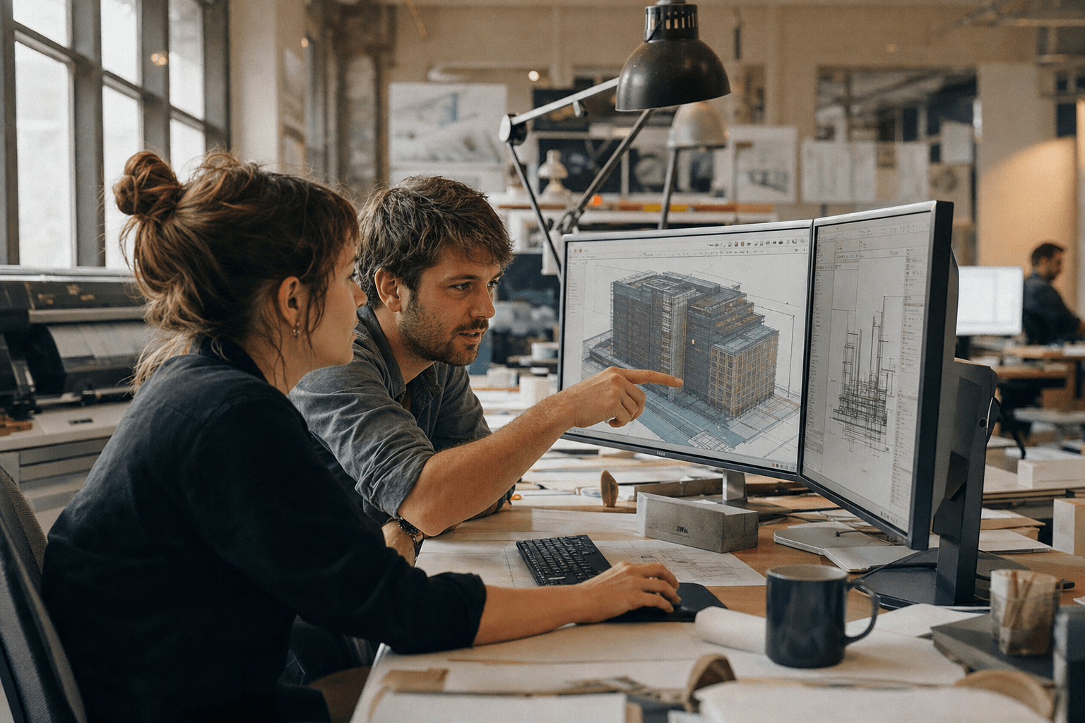 Managed IT for Architecture Firms That Keeps CAD Running 1 architects reviewing CAD model in studio