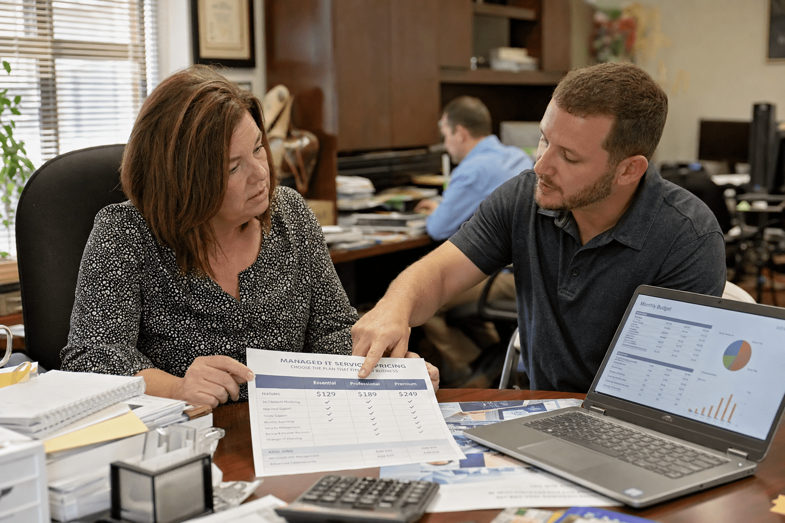 How Much Do Managed IT Services Cost in Orlando in 2026? 1 Orlando managed IT services pricing review meeting