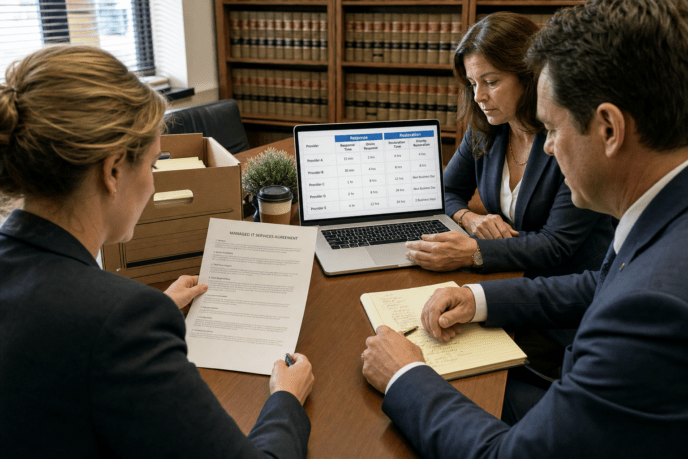 Law Firm Reviewing Managed IT Services Agreement