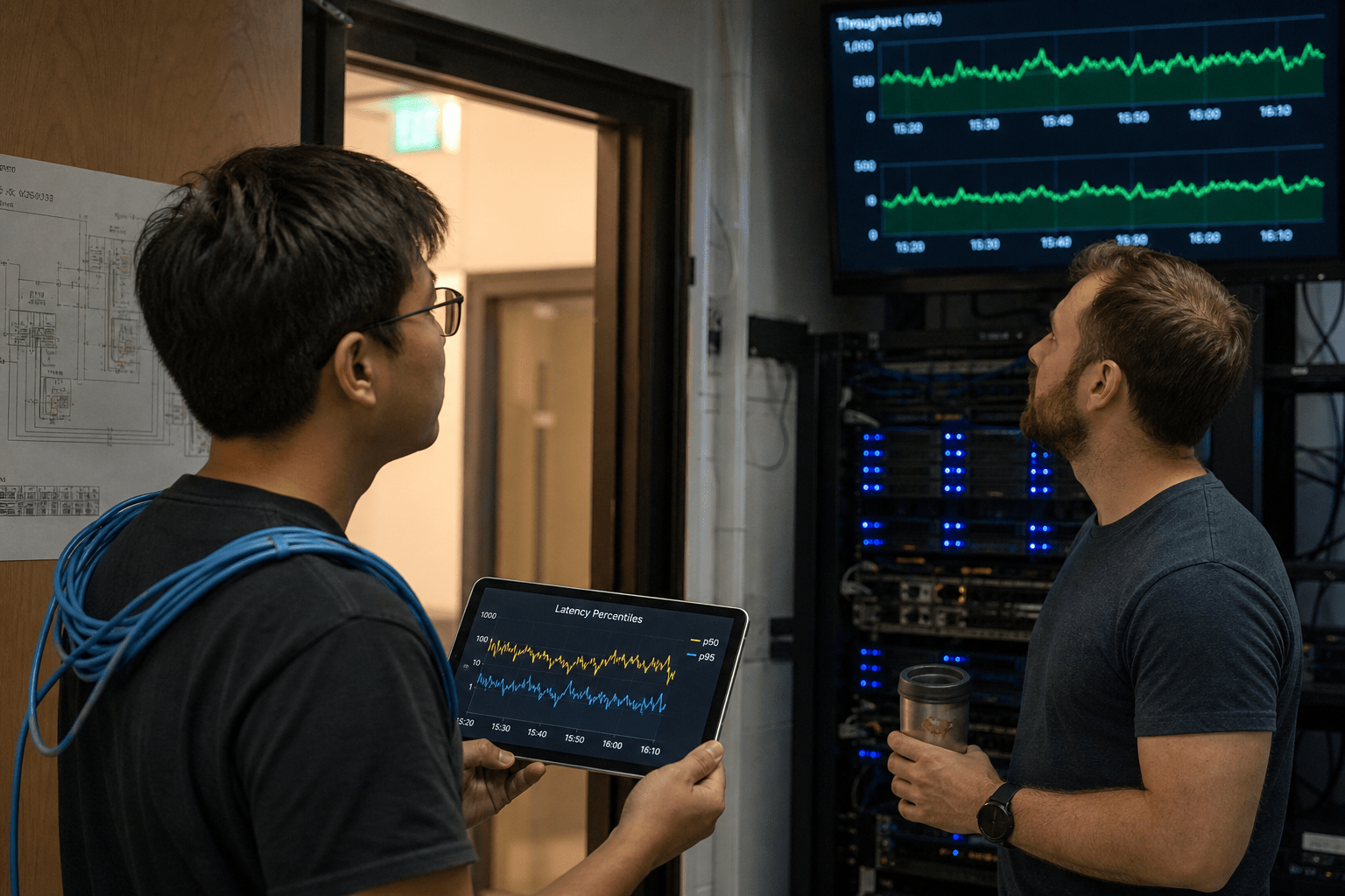 Best AI Performance Benchmarks for Enterprise IT Teams in 2026 1 Engineers Reviewing AI Latency Metrics