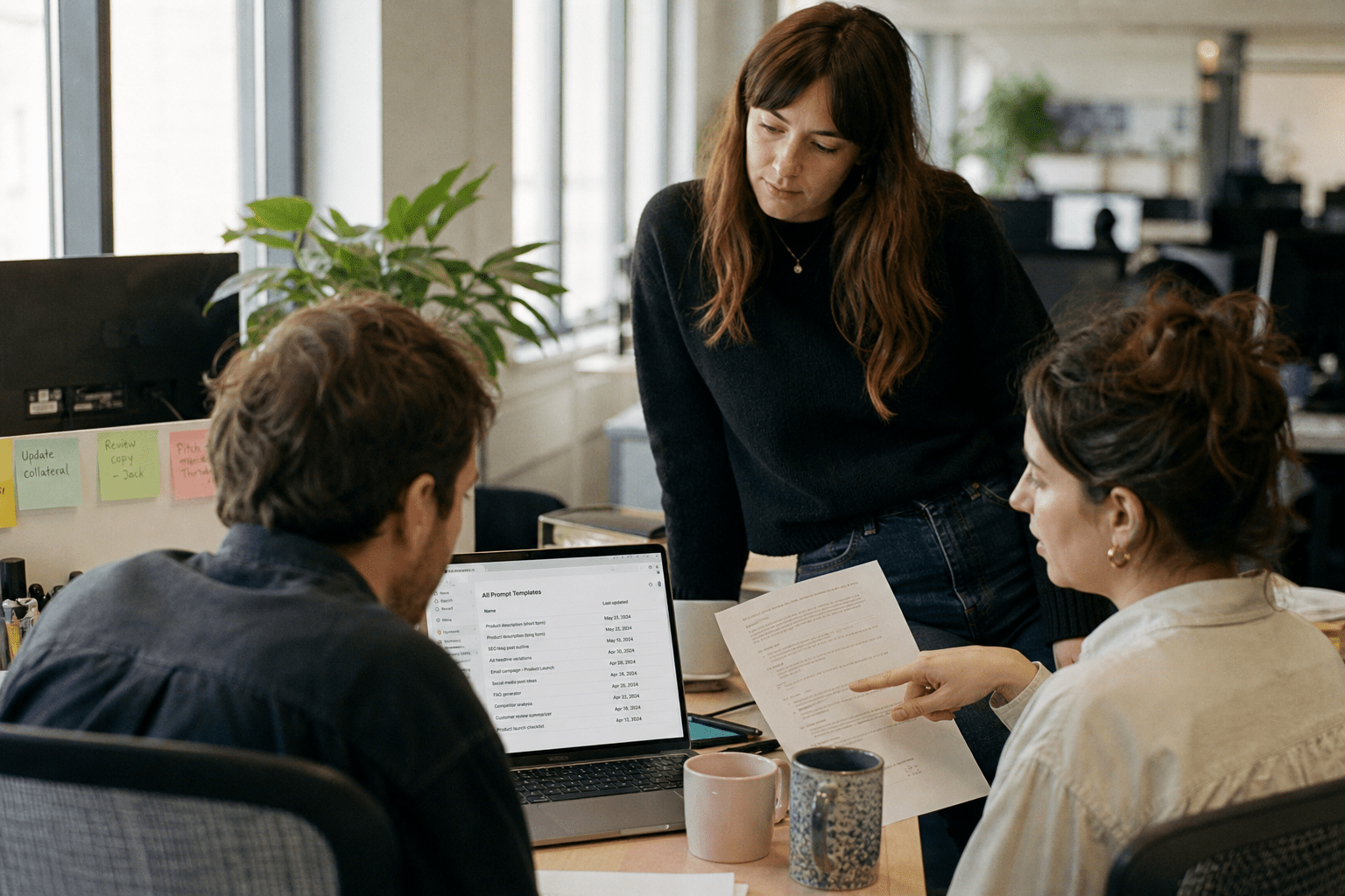 Best AI Prompt Engineering Practices for Business Teams in 2026 1 Team Reviewing a Shared Prompt Library