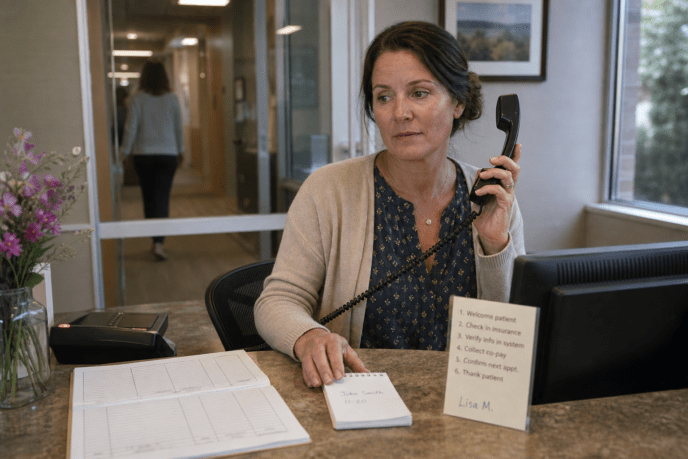 Front Desk Verifying an Official Caller